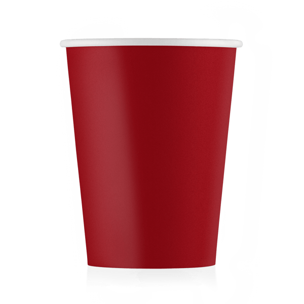Стакан 250мл бумажный Красный Ecocups (1уп-50шт) к-1250