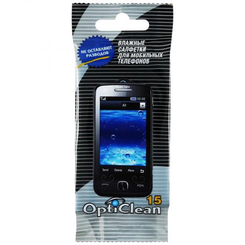 яСалфетки влажные д/моб.тел.Opti Clean у-15 к-240