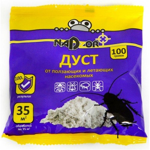 Ср-во от насекомых Дуст Nadzor 100гр к-50