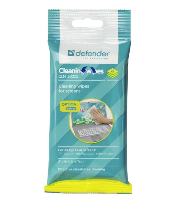 Салфетки чистящие универсальные Defender Optima CLN (1уп-20шт)