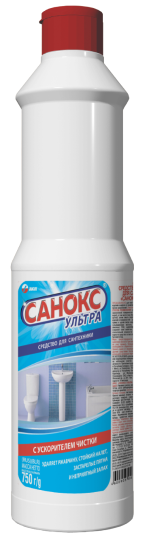 Ср-во д/сантехники чистящее Санокс-ультра 750г. к-15 