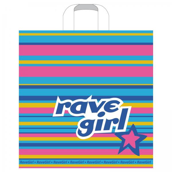 Пакет с ручками ПВД 53 х 54/60мк Rave Girl петля (1уп-25шт)