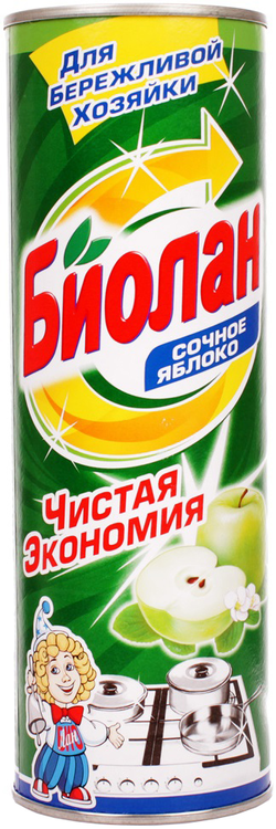 Ср-во чистящее Биолан Яблоко 400гр к-24