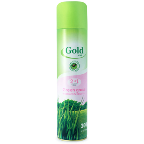 Освежитель воздуха Gold Wind 300мл Зеленая трава к-12