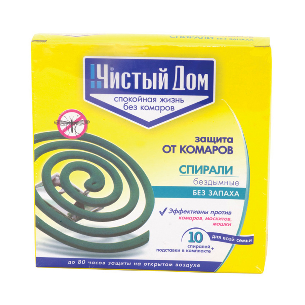 Спирали Чистый дом от комаров б/запаха (1уп-10шт) к-60